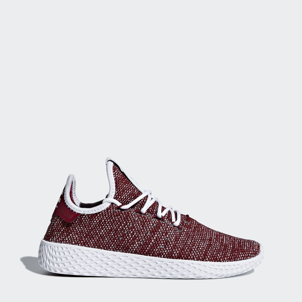 Adidas Pharrell Williams Tennis Hu - Originals για αγορια - Ασπρα/Ασπρα/Μπορντο,Μέγεθος: EU 27 – 39